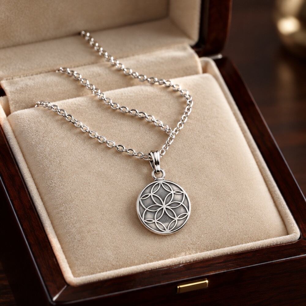 Vintage New Premier Designs Filigree Circle Pattern Pendant Necklace